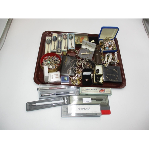 299 - Collection of Silver and Other Jewellery, Pens etc