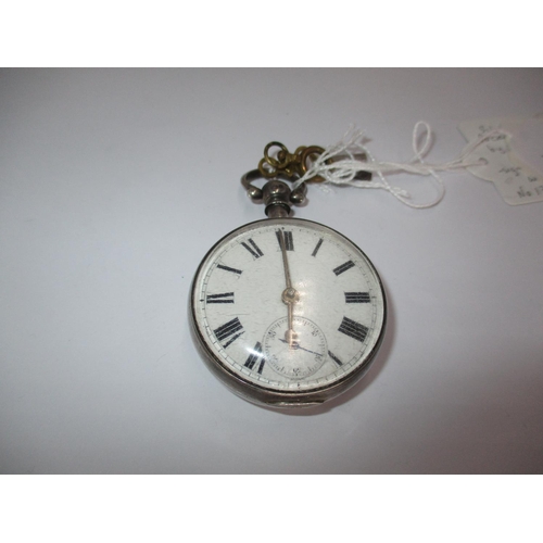 315 - Silver Case Pocket Watch by John Hood Cupar No. 13386, with 2 keys