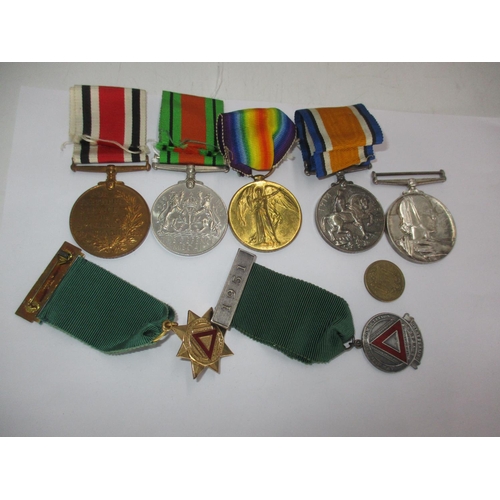 328 - Two WWI Medals to Pte. Edwin Patterson, M-279367 A.S.C, Special Constabulary Medal and Long & Effici... 