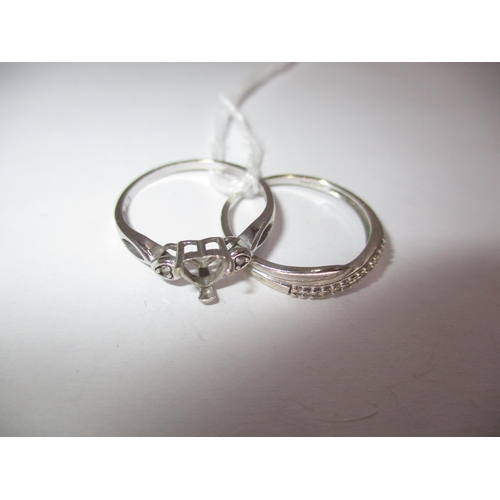 347 - Two 9ct White Gold Rings, 2.2g