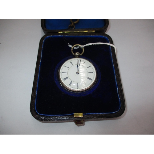 362 - Ladies Silver Fob Watch by Alexander Green, Aberdeen, in fitted case