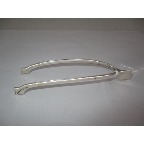 368 - Scottish Provincial Silver Wishbone Sugar Tongs by William Robb of Ballater, hallmarked Edinburgh, c... 