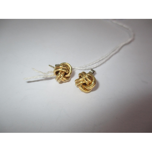 369 - Pair of 9ct Gold Entwined Knot Earrings, 2.9g