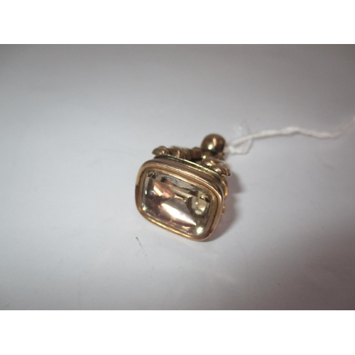 390 - Victorian Unmarked Citrine Set Fob Seal