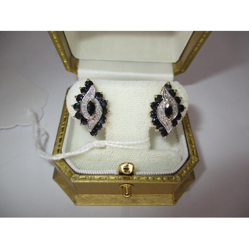 426 - Sapphire and Diamond Earrings