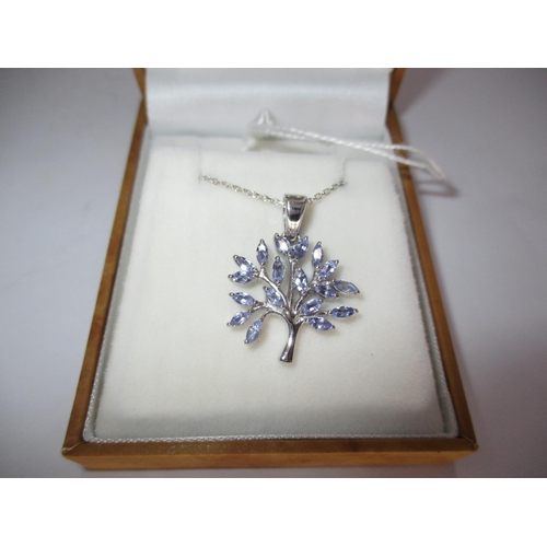 429 - Tanzanite Tree Pendant and Chain