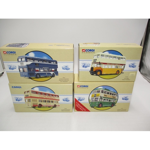 445 - Four Corgi Buses, 97313, 97316, 97230, 97231