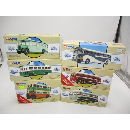 465 - Six Corgi Classics Buses, 97336, 97342, 97176, 98462, 97018, 97214