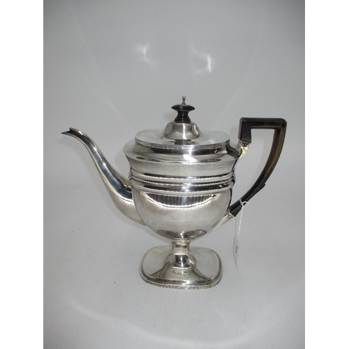 George III Silver Coffee Pot, Newcastle 1806, Maker C R, 920g