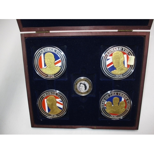 509 - Case with 4 God and My Right Year of The 3 Kings Commemorative Tokens and 2012 Diamond Jubilee Dolla... 