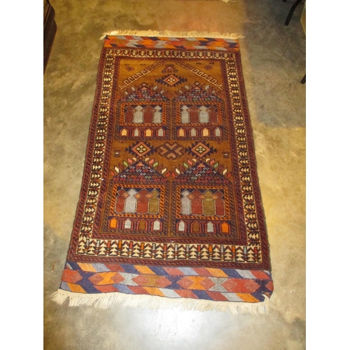 520 - Persian Wool Prayer Rug, 153x85xm