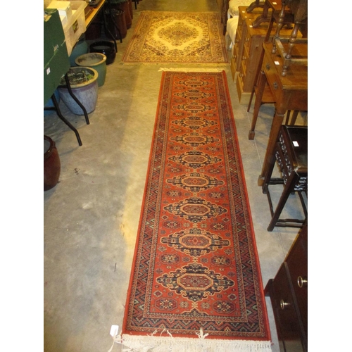 526 - Super Keshan Runner, 270x68cm, and a Meched Rug, 197x125cm