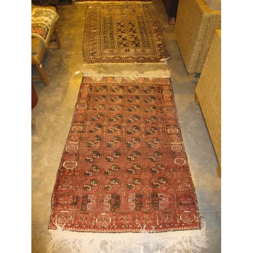 528 - Two Persian Wool Rugs, 140x90cm and 150x102cm