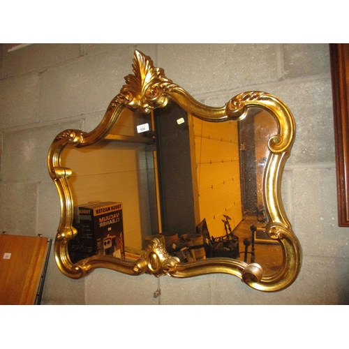 534 - Shaped Gilt Frame Wall Mirror, 68x81cm