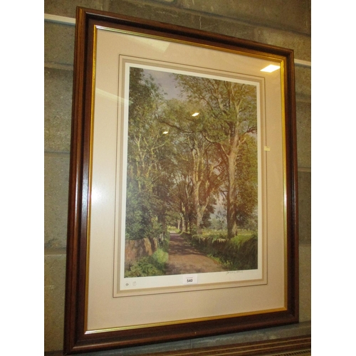 540 - James McIntosh Patrick, Signed Print, Wooded Lane, 250/395