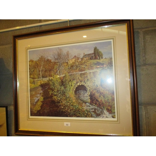 542 - James McIntosh Patrick, Signed Print, Farm, Bridge and Burn, 15/850