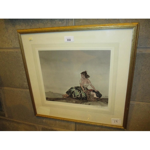 559 - William Russell Flint, Signed Print, Caemilita