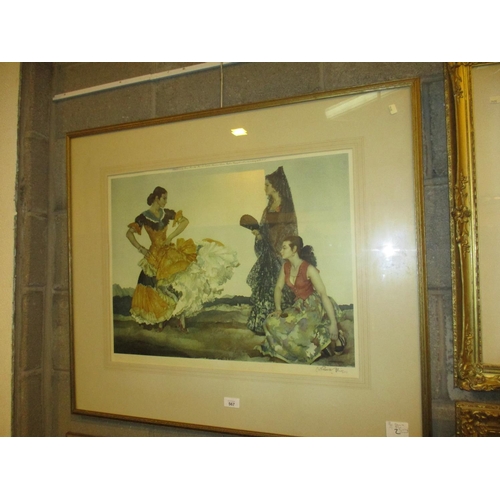 567 - William Russell Flint, Signed Print, The Dance of a Thousand Flounces