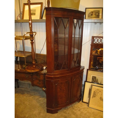 581 - Mahogany 4 Door Corner Cabinet