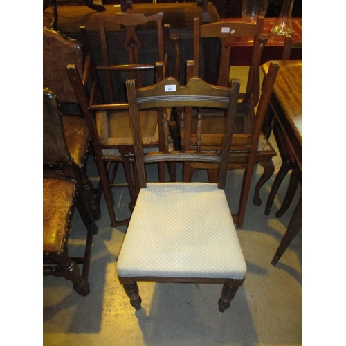 608 - Two Pairs of Arts & Crafts Bedroom Chairs and an Edwardian Chair