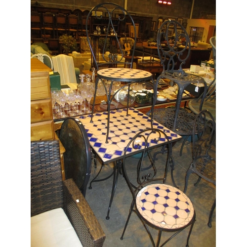 626 - Mosaic Top Garden Table with 2 Chairs