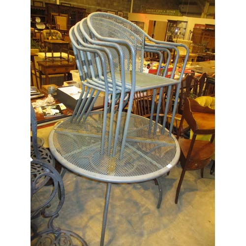 628 - Metal Garden Table with 4 Chairs