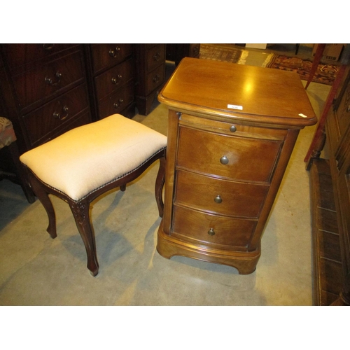 636 - Willis and Gambier Bedside Chest and a Stool