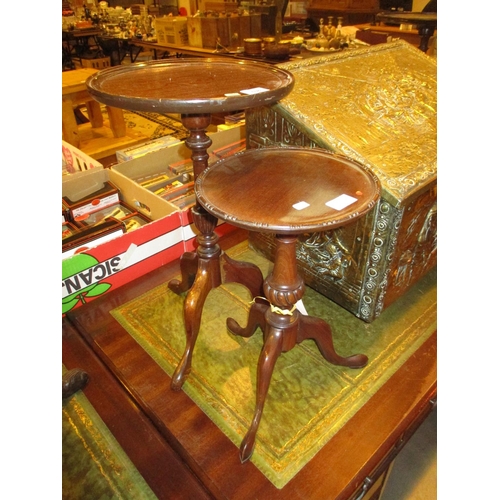 638 - Two Mahogany Tripod Wine Tables