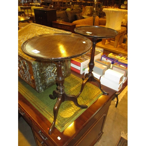 640 - Two Mahogany Tripod Wine Tables