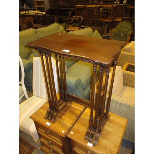 651 - Mahogany Nest of 3 Tables