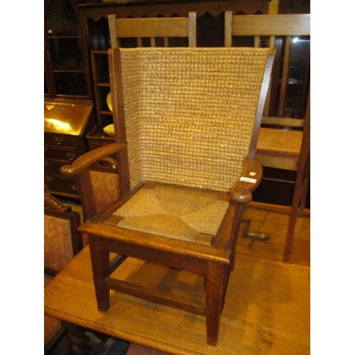 695 - Early 20th Century Oak Childs Orkney Chair