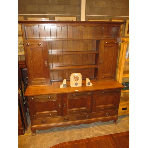 708 - Arts & Crafts Oak Dresser, 183cm