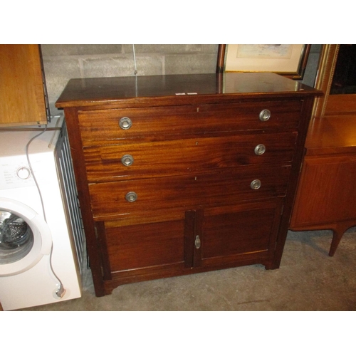 728 - 1920s Mahogany Linen Cabinet, 112cm