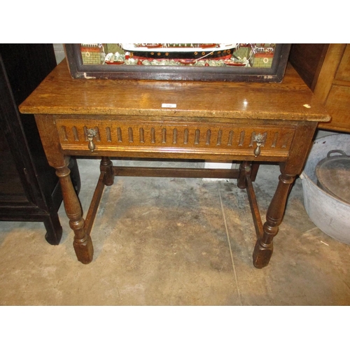 736 - 1920s Oak Side Table, 83cm