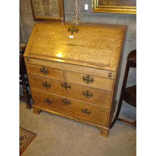 744 - Antique and Later Oak Bureau, 92cm