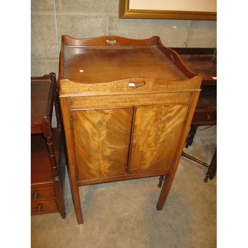 748 - George III Mahogany Gallery Top Commode Cabinet, 48cm