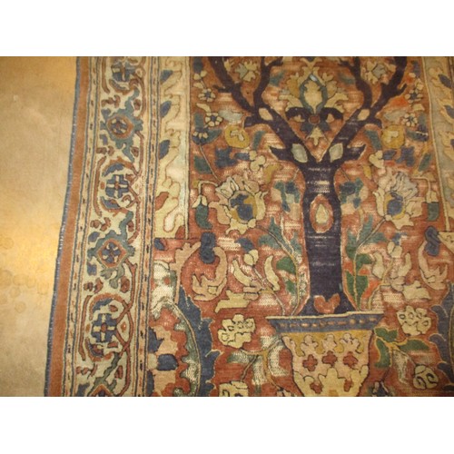 515 - WITHDRAWN FROM SALE Persian Wool Tree of Life Rug, 205x120cm