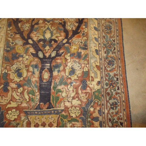 515 - WITHDRAWN FROM SALE Persian Wool Tree of Life Rug, 205x120cm