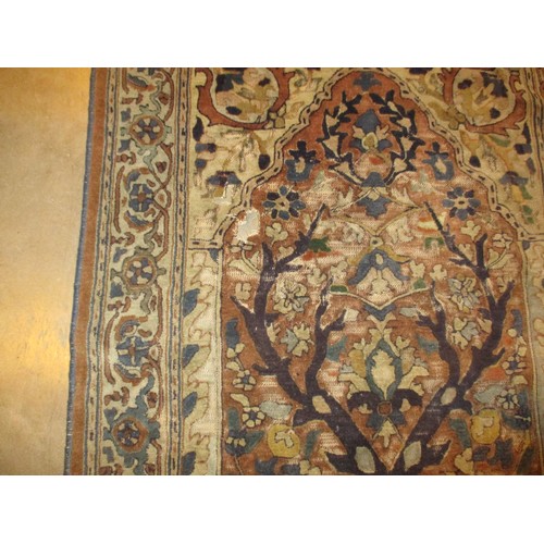 515 - WITHDRAWN FROM SALE Persian Wool Tree of Life Rug, 205x120cm