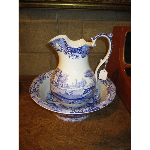 100 - Spode Italian Basin and Ewer Set