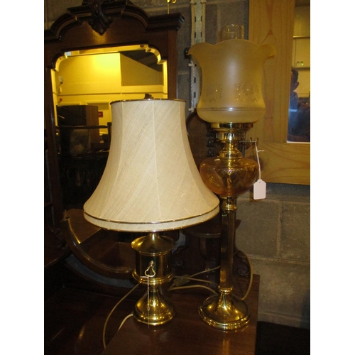 113 - Two Brass Lamps