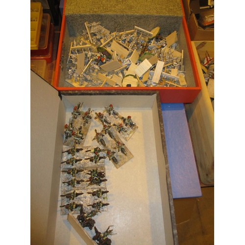 141 - Six Boxes of Metal Model Soldiers etc