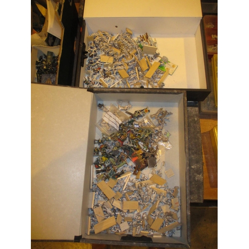 143 - Six Boxes of Metal Model Soldiers etc