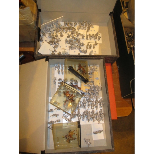 145 - Six Boxes of Metal Model Soldiers etc