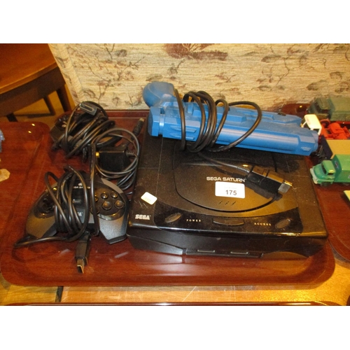 175 - Sega Saturn with 2 Controls and a Gun