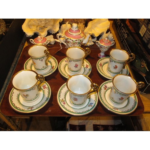 189 - Set of 6 Porcelain Coffee Cups and Saucers and Leonardo Collection Tea Service