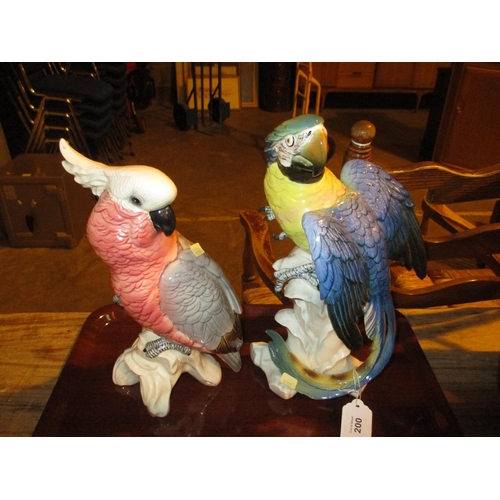 200 - Beswick and Continental Porcelain Parrots