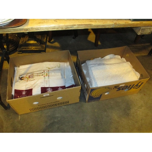 204 - Two Boxes of Vintage Linen