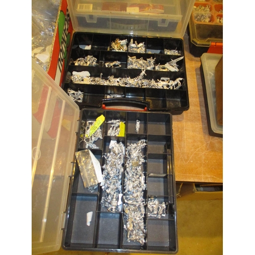 219 - Four Plastic Boxes of Metal Model Soldiers etc