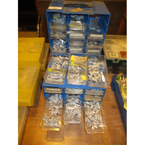 222 - Four Plastic Boxes of Metal Model Soldiers etc